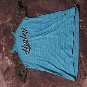 Boys hurley blue and gray short sleeve tee size XL